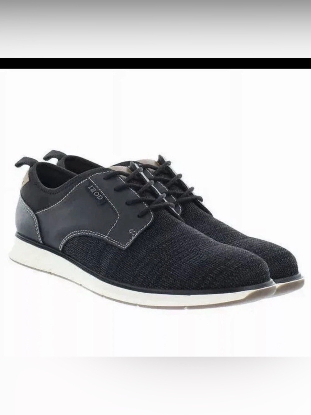 Izod Mens Drift Casual Lace Up Oxford Shoes Black Size 8 M US